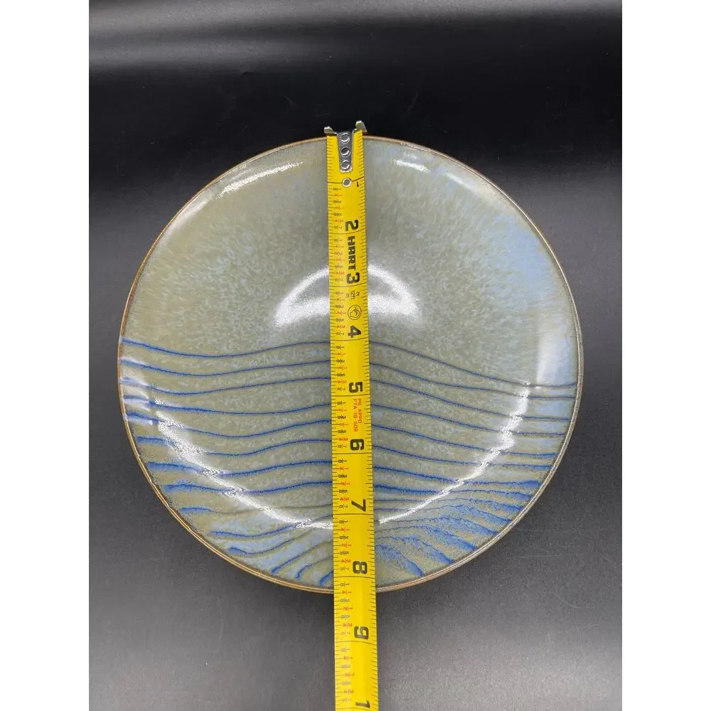 Joseph Abboud Mediterranean Waves 1032 Set of 3 Stoneware Salad Plates 8.25